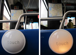 paperJAM - touchlight on a bus 